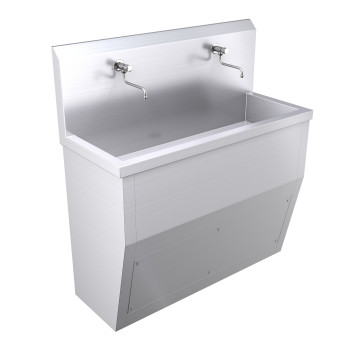 1200mm Free Standing Wash Trough, Self Closing Taps