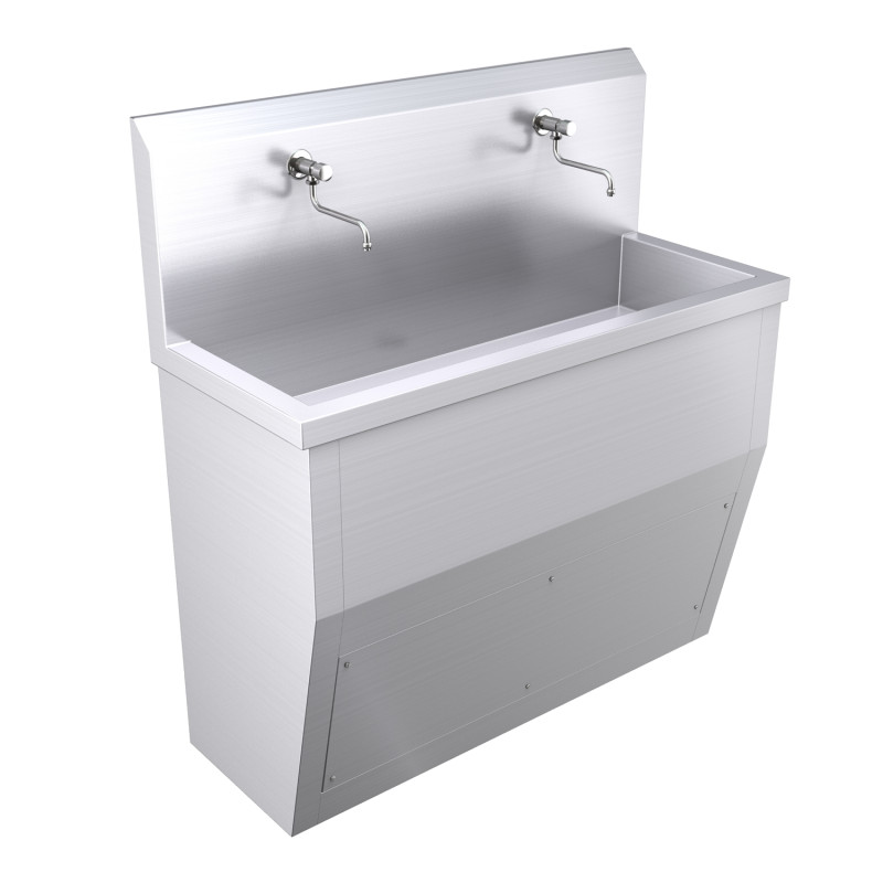 1200mm Free Standing Wash Trough, Self Closing Taps