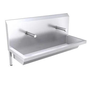 1200mm High Back Wash Trough, Sensor Operated Taps