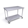 1200 x 700mm Mobile Stainless Steel Table