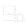 1200 x 700mm Mobile Stainless Steel Table