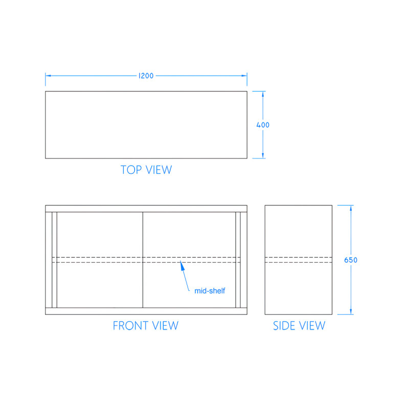 1200mm Stainless Steel Wall Cabinet
