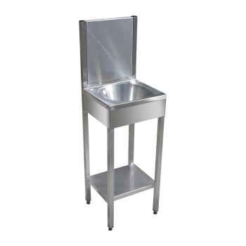 12" Wash Hand Basin With Back Splash- Floor Standing
