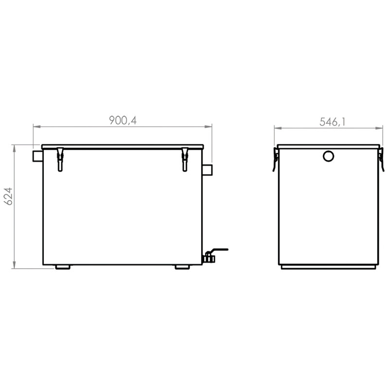 132Ltr Stainless Steel Kitchen Grease Trap