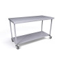 1500 x 700mm Mobile Stainless Steel Table