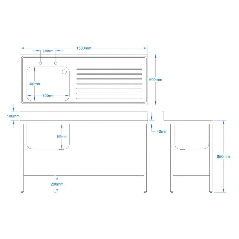 1500 x 600mm Sink