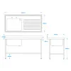 1500 x 700mm Sink