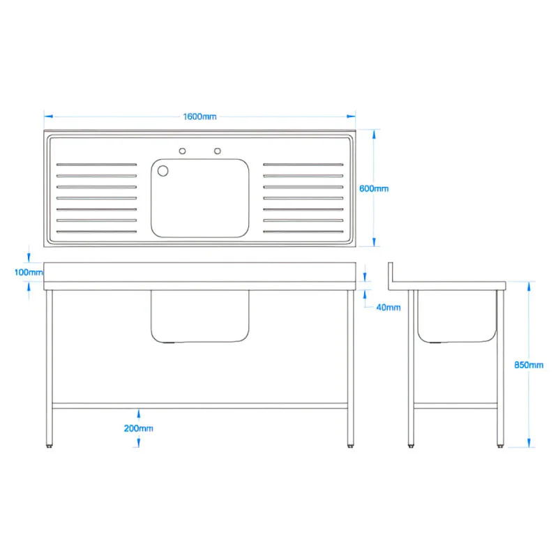 1600 x 600mm 'Laundry' Sink
