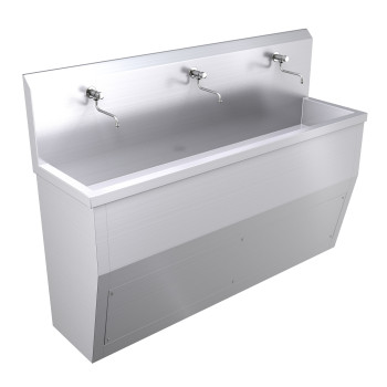 1800mm Free Standing Wash Trough, Self Closing Taps