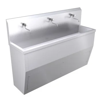 1800mm Free Standing Wash Trough, Self Closing Taps