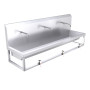 1800mm High Back Wash Trough, Leg Pedal Operated