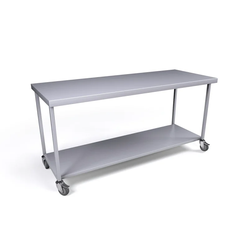 1800 x 700mm Mobile Stainless Steel Table