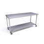 1800 x 700mm Mobile Stainless Steel Table