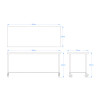 1800 x 700mm Mobile Stainless Steel Table