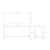 1800 x 700mm Mobile Stainless Steel Table