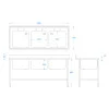 1800 x 700mm Triple Bowl Sink 