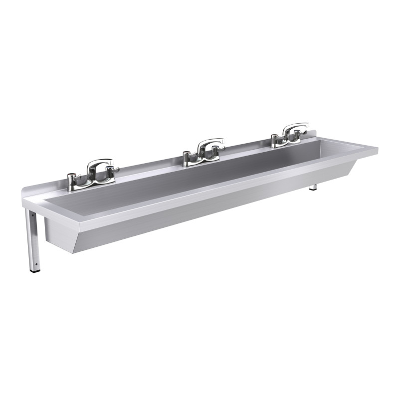 1800mm Wash Trough, Lever Tap Operated