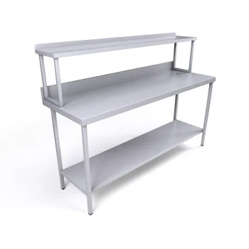 1800 x 600mm Stainless Steel Wall Table & Gantry