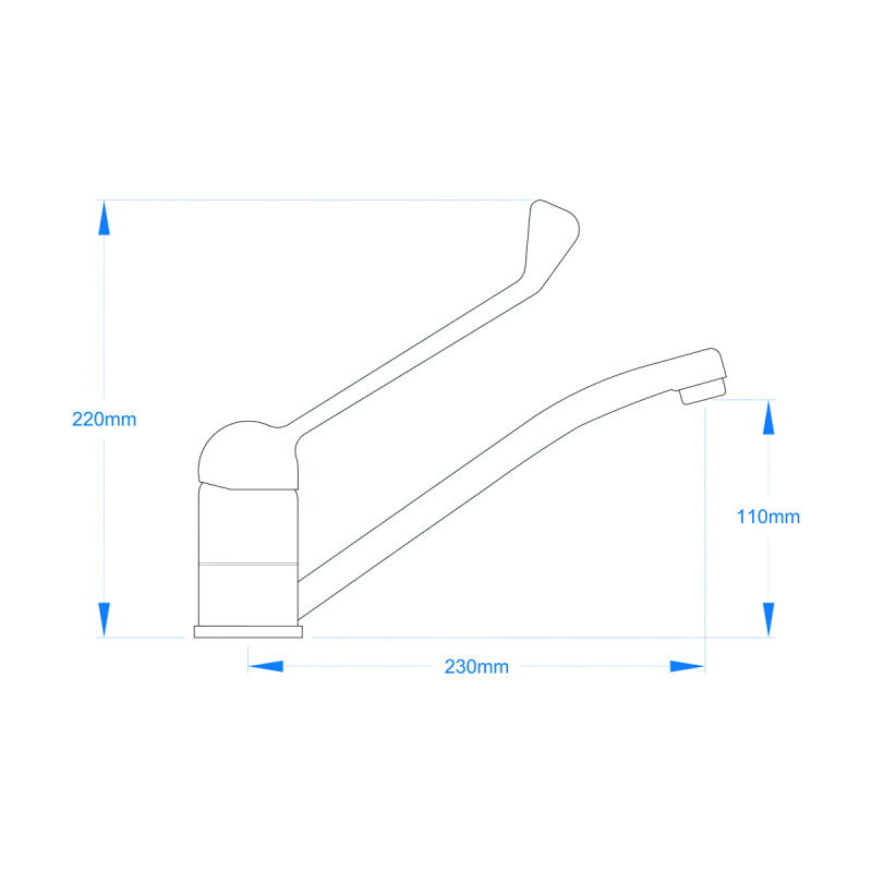 Long Lever Monobloc Tap