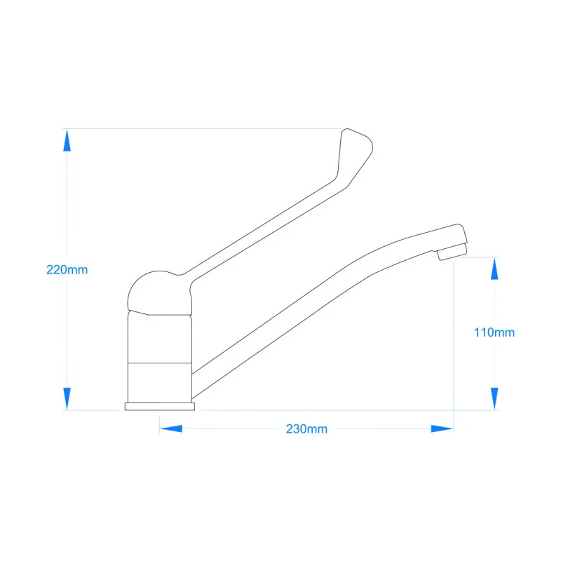 Long Lever Monobloc Tap