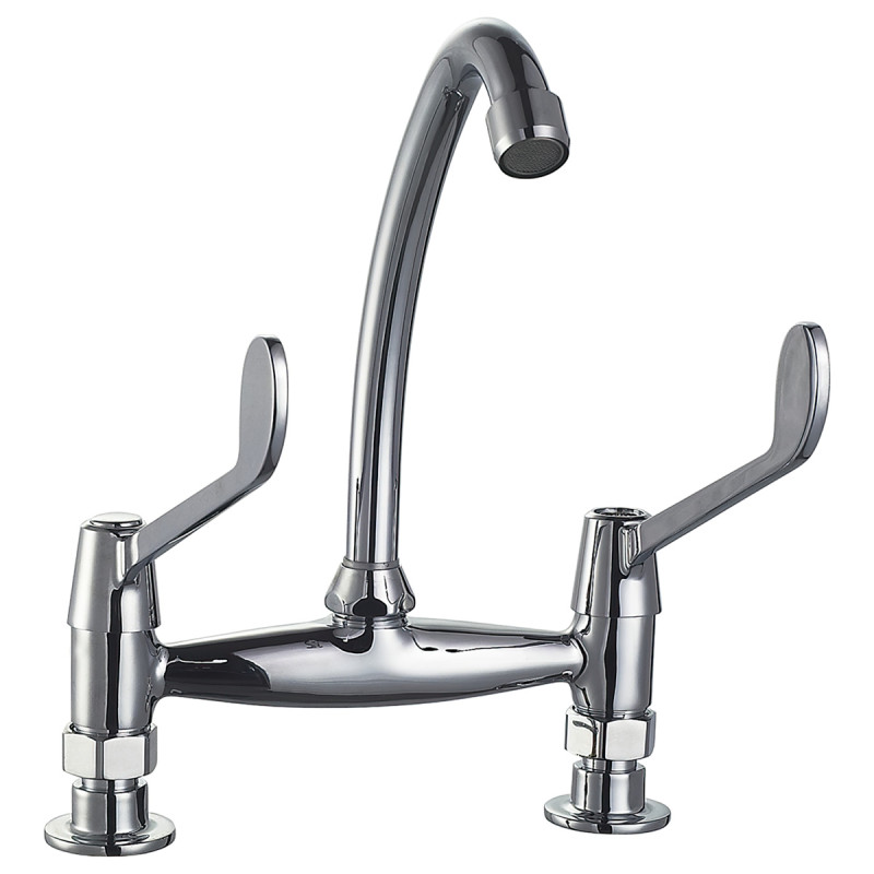 Deck Mixer Tap With 6" Levers