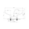 Deck Mixer Tap With 6" Levers