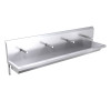 2400mm High Back Wash Trough, Sensor Operated Taps