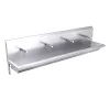 2400mm High Back Wash Trough, Sensor Operated Taps