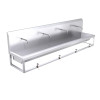 2400mm High Back Wash Trough, Leg Pedal Operated