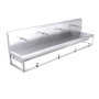 2400mm High Back Wash Trough, Leg Pedal Operated