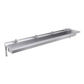 2400mm Wash Trough, Self Closing Taps