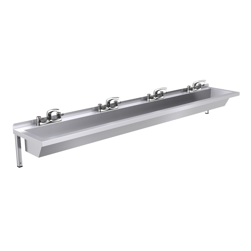2400mm Wash Trough, Lever Tap Operated