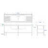 2400 x 700mm Sink