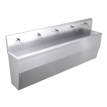 3000mm Free Standing Wash Trough, Self Closing Taps
