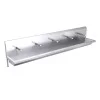3000mm High Back Wash Trough, Sensor Operated Taps