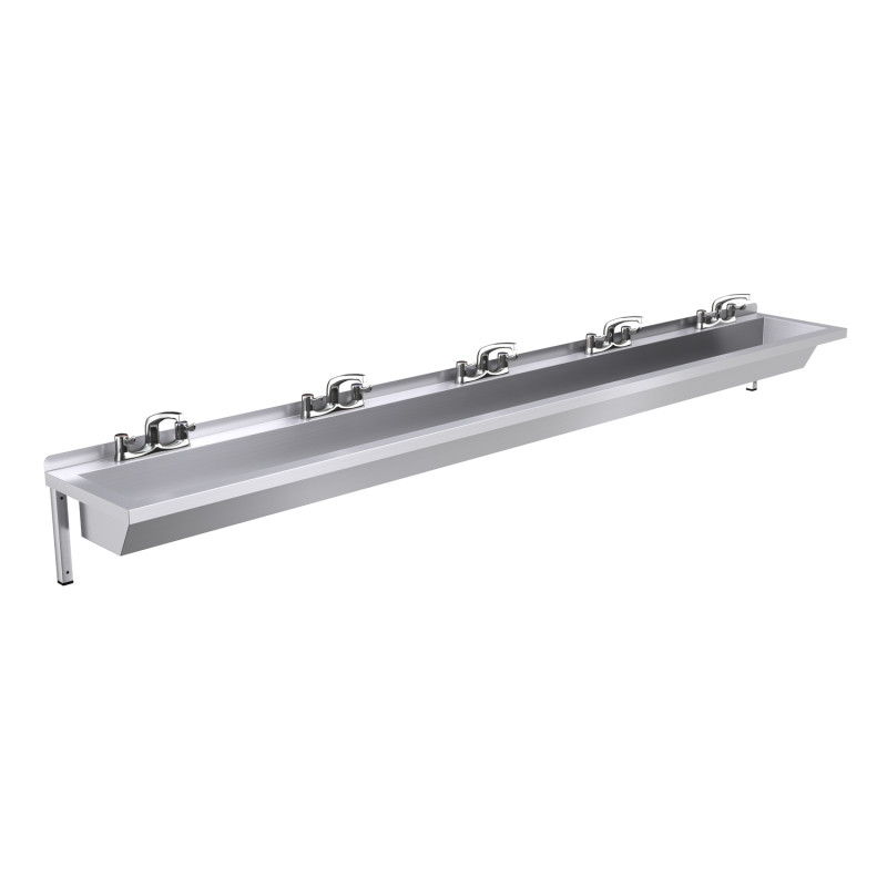 3000mm Wash Trough, Lever Tap Operated