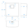 Undermount Sink Bowl 400 x 400 x 200