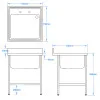 700 x 700mm Sink