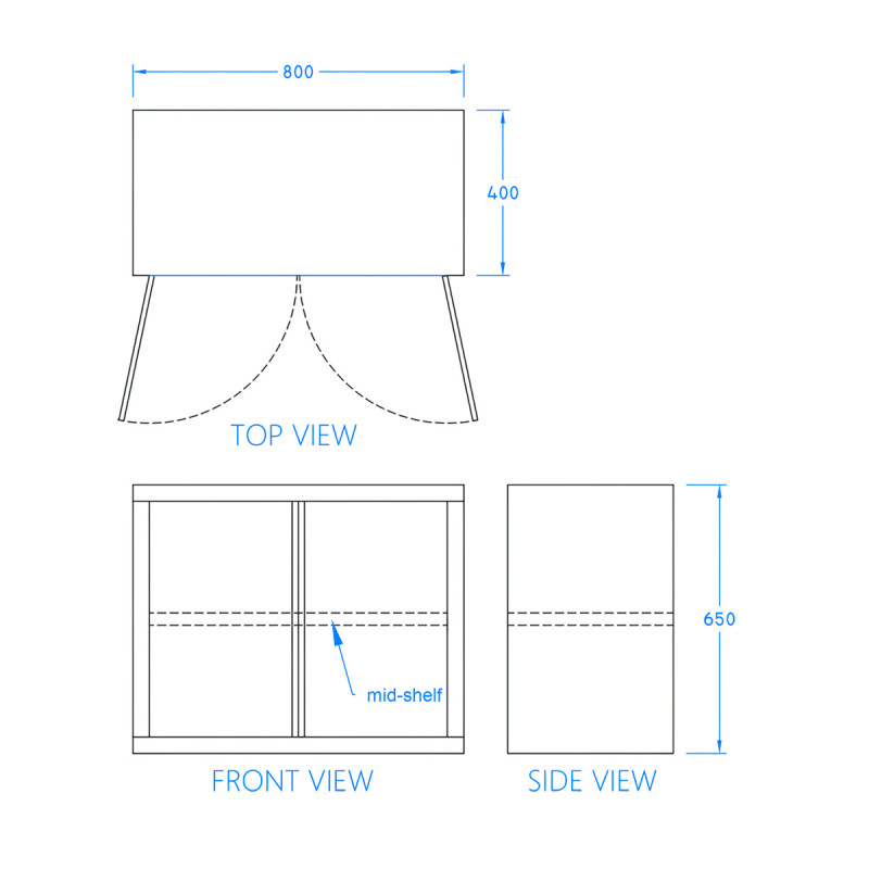 800mm Stainless Steel Wall Cabinet