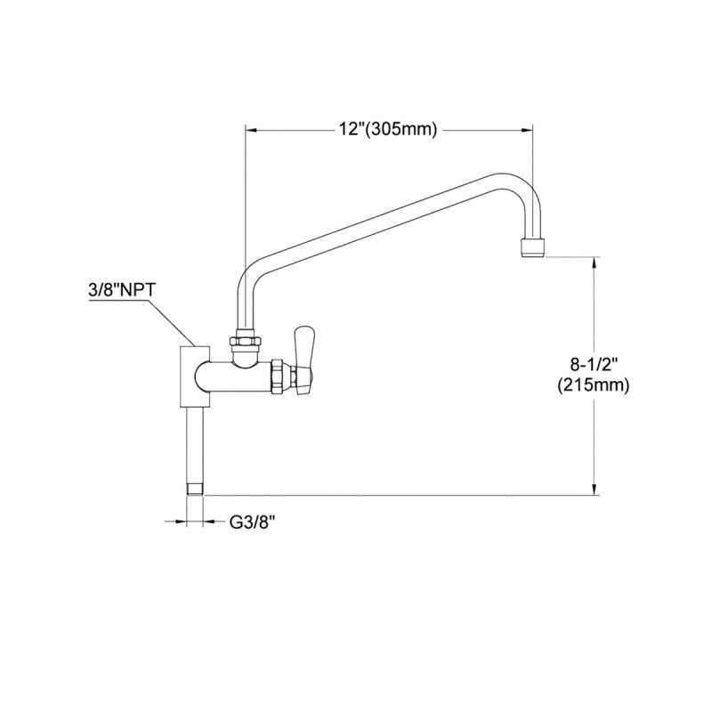 Pre Rinse Pot Filler Tap