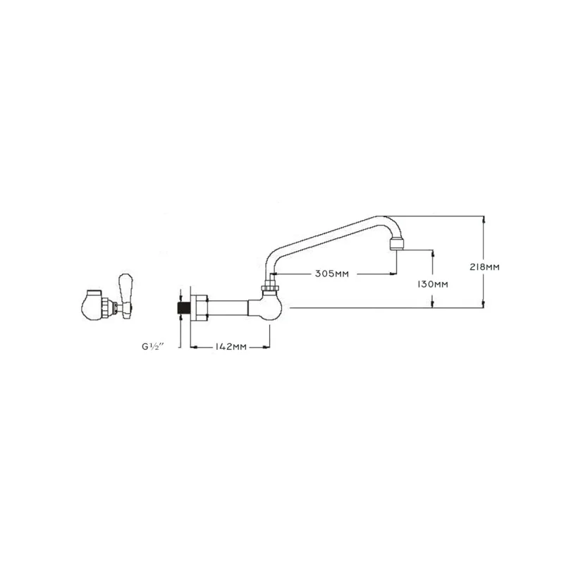Wall Pantry Tap - Single Feed