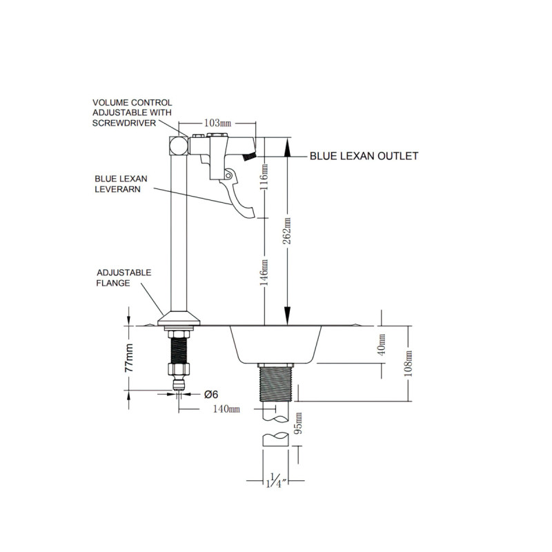Glass Filler Tap & Drip Tray