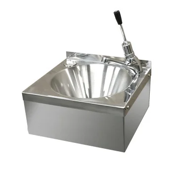 9" Wash Hand Basin & Timed Elbow Tap