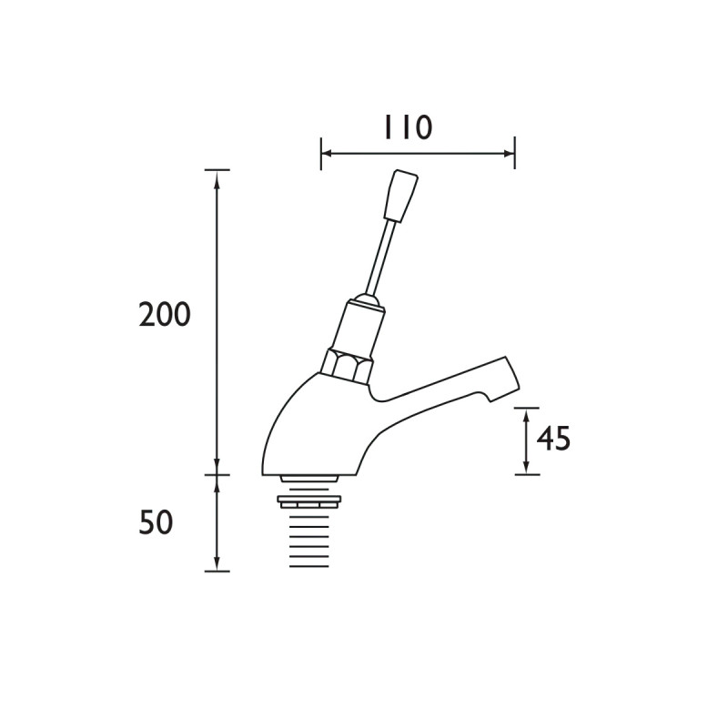 9" Wash Hand Basin & Timed Elbow Tap