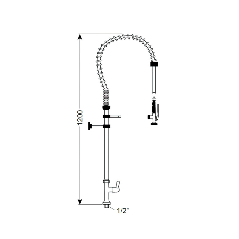 Single Feed Pre Rinse Unit