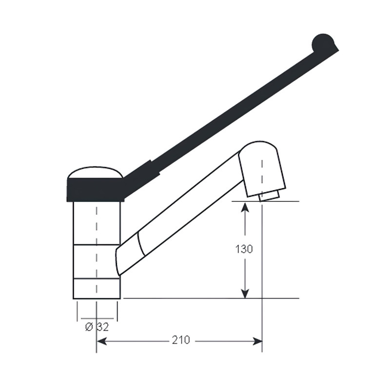 Monobloc Mixer Tap with pull out hose