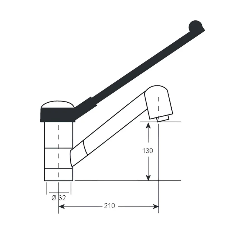 Monobloc Mixer Tap with pull out hose