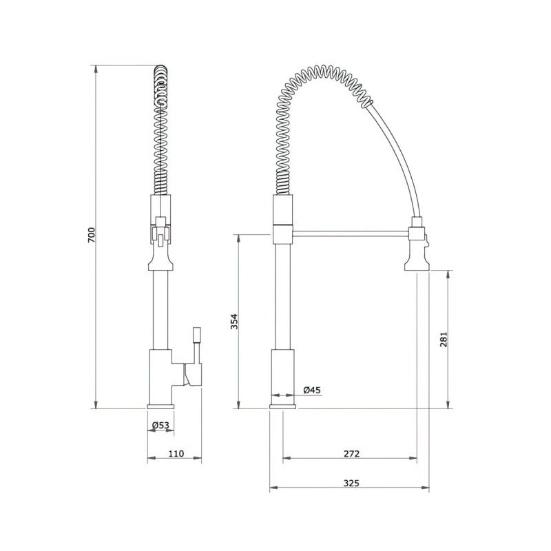 Stainless Steel Pull Out Spray Tap