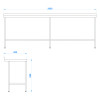 Stainless Steel Catering Prep Table - 2400 x 600mm