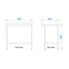 Stainless Steel Catering Prep Table - 900 x 600mm